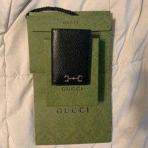 Gucci card holder with horsebit